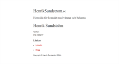 Desktop Screenshot of henriksundstrom.se