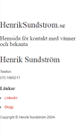 Mobile Screenshot of henriksundstrom.se