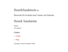 Tablet Screenshot of henriksundstrom.se